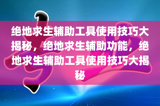 绝地求生辅助工具使用技巧大揭秘，绝地求生辅助功能，绝地求生辅助工具使用技巧大揭秘