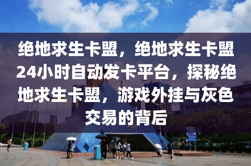 绝地求生卡盟，绝地求生卡盟24小时自动发卡平台，探秘绝地求生卡盟，游戏外挂与灰色交易的背后