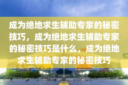 成为绝地求生辅助专家的秘密技巧，成为绝地求生辅助专家的秘密技巧是什么，成为绝地求生辅助专家的秘密技巧