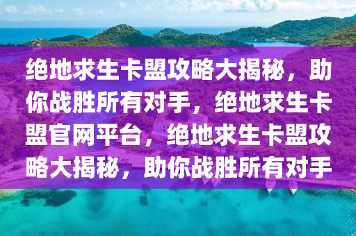 绝地求生卡盟攻略大揭秘，助你战胜所有对手，绝地求生卡盟官网平台，绝地求生卡盟攻略大揭秘，助你战胜所有对手