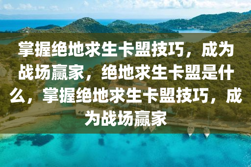 掌握绝地求生卡盟技巧，成为战场赢家，绝地求生卡盟是什么，掌握绝地求生卡盟技巧，成为战场赢家