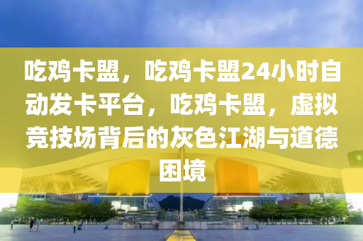 吃鸡卡盟，吃鸡卡盟24小时自动发卡平台，吃鸡卡盟，虚拟竞技场背后的灰色江湖与道德困境