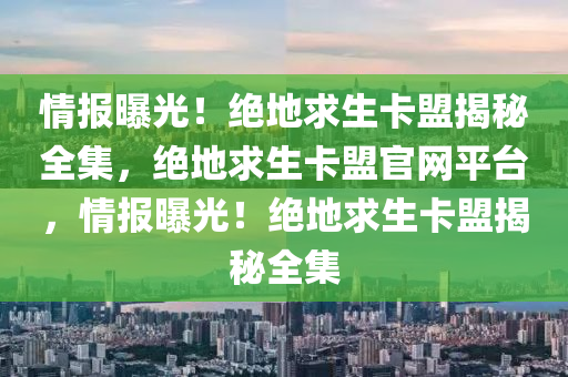 情报曝光！绝地求生卡盟揭秘全集，绝地求生卡盟官网平台，情报曝光！绝地求生卡盟揭秘全集