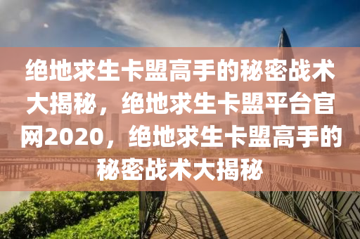绝地求生卡盟高手的秘密战术大揭秘，绝地求生卡盟平台官网2020，绝地求生卡盟高手的秘密战术大揭秘
