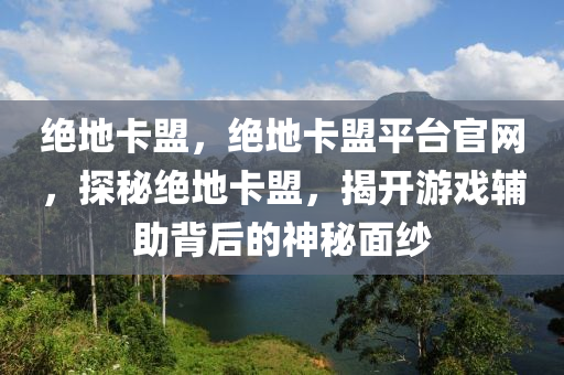 绝地卡盟，绝地卡盟平台官网，探秘绝地卡盟，揭开游戏辅助背后的神秘面纱