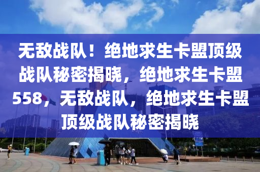 无敌战队！绝地求生卡盟顶级战队秘密揭晓，绝地求生卡盟558，无敌战队，绝地求生卡盟顶级战队秘密揭晓