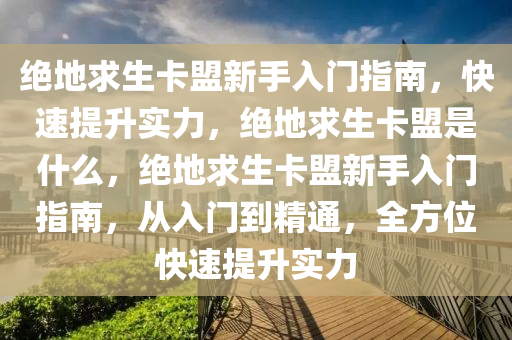绝地求生卡盟新手入门指南，快速提升实力，绝地求生卡盟是什么，绝地求生卡盟新手入门指南，从入门到精通，全方位快速提升实力