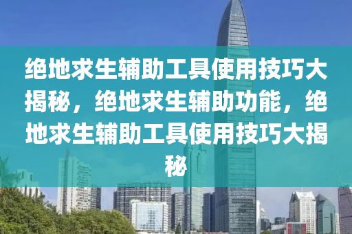 绝地求生辅助工具使用技巧大揭秘，绝地求生辅助功能，绝地求生辅助工具使用技巧大揭秘