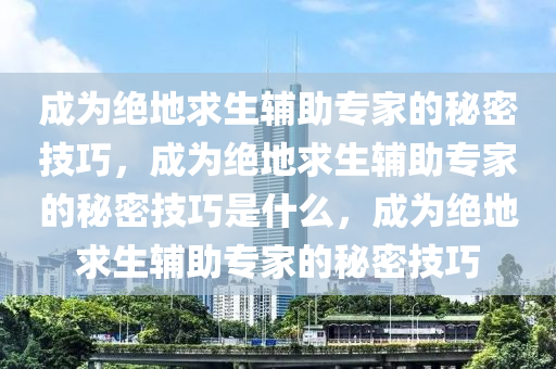 成为绝地求生辅助专家的秘密技巧，成为绝地求生辅助专家的秘密技巧是什么，成为绝地求生辅助专家的秘密技巧