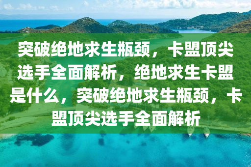突破绝地求生瓶颈，卡盟顶尖选手全面解析，绝地求生卡盟是什么，突破绝地求生瓶颈，卡盟顶尖选手全面解析