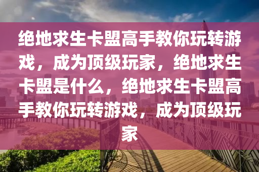 绝地求生卡盟高手教你玩转游戏，成为顶级玩家，绝地求生卡盟是什么，绝地求生卡盟高手教你玩转游戏，成为顶级玩家