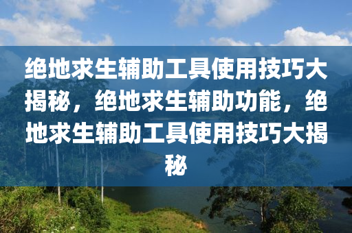 绝地求生辅助工具使用技巧大揭秘，绝地求生辅助功能，绝地求生辅助工具使用技巧大揭秘