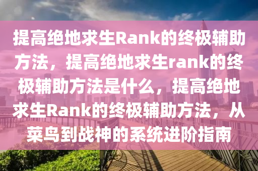 提高绝地求生Rank的终极辅助方法，提高绝地求生rank的终极辅助方法是什么，提高绝地求生Rank的终极辅助方法，从菜鸟到战神的系统进阶指南