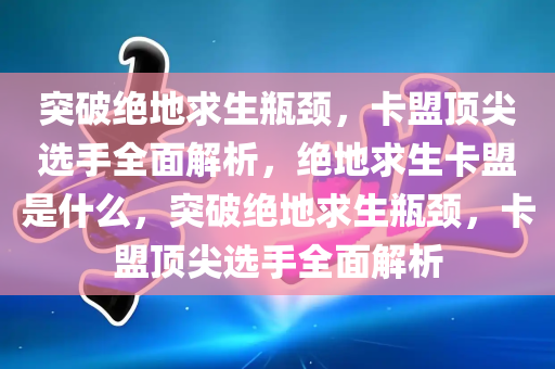 突破绝地求生瓶颈，卡盟顶尖选手全面解析，绝地求生卡盟是什么，突破绝地求生瓶颈，卡盟顶尖选手全面解析