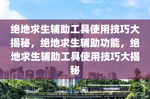绝地求生辅助工具使用技巧大揭秘，绝地求生辅助功能，绝地求生辅助工具使用技巧大揭秘