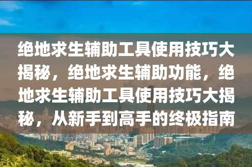 绝地求生辅助工具使用技巧大揭秘，绝地求生辅助功能，绝地求生辅助工具使用技巧大揭秘，从新手到高手的终极指南