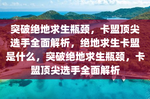 突破绝地求生瓶颈，卡盟顶尖选手全面解析，绝地求生卡盟是什么，突破绝地求生瓶颈，卡盟顶尖选手全面解析