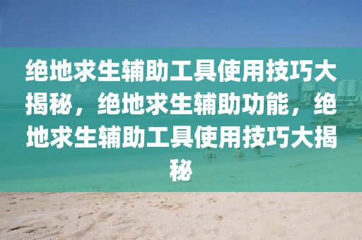 绝地求生辅助工具使用技巧大揭秘，绝地求生辅助功能，绝地求生辅助工具使用技巧大揭秘