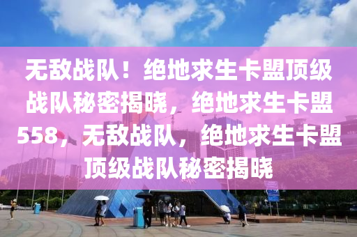 无敌战队！绝地求生卡盟顶级战队秘密揭晓，绝地求生卡盟558，无敌战队，绝地求生卡盟顶级战队秘密揭晓