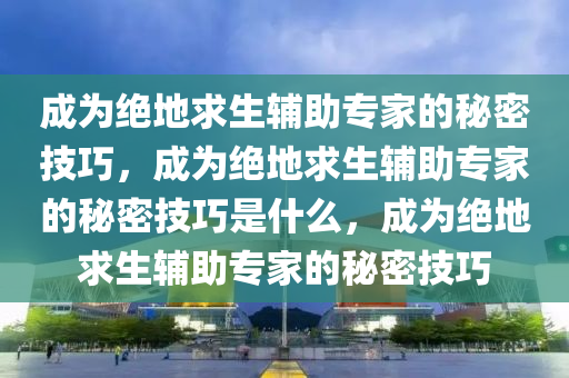 成为绝地求生辅助专家的秘密技巧，成为绝地求生辅助专家的秘密技巧是什么，成为绝地求生辅助专家的秘密技巧