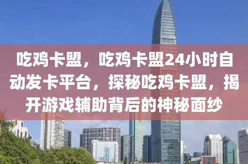 吃鸡卡盟，吃鸡卡盟24小时自动发卡平台，探秘吃鸡卡盟，揭开游戏辅助背后的神秘面纱