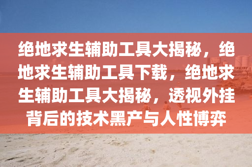 绝地求生辅助工具大揭秘，绝地求生辅助工具下载，绝地求生辅助工具大揭秘，透视外挂背后的技术黑产与人性博弈