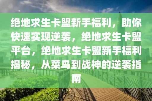 绝地求生卡盟新手福利，助你快速实现逆袭，绝地求生卡盟平台，绝地求生卡盟新手福利揭秘，从菜鸟到战神的逆袭指南
