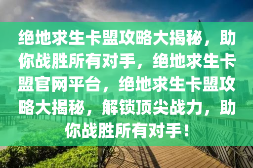 绝地求生卡盟攻略大揭秘，助你战胜所有对手，绝地求生卡盟官网平台，绝地求生卡盟攻略大揭秘，解锁顶尖战力，助你战胜所有对手！