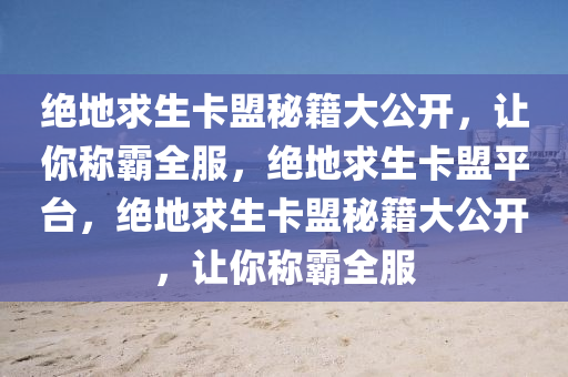 绝地求生卡盟秘籍大公开，让你称霸全服，绝地求生卡盟平台，绝地求生卡盟秘籍大公开，让你称霸全服