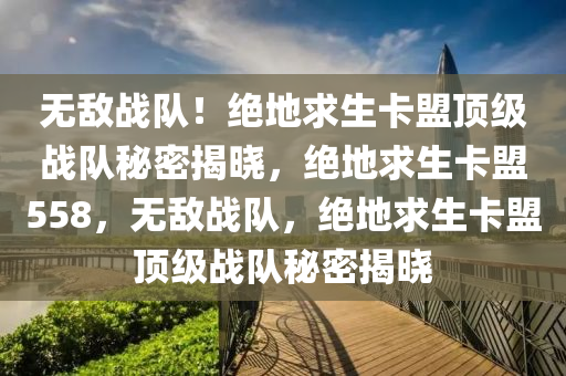 无敌战队！绝地求生卡盟顶级战队秘密揭晓，绝地求生卡盟558，无敌战队，绝地求生卡盟顶级战队秘密揭晓