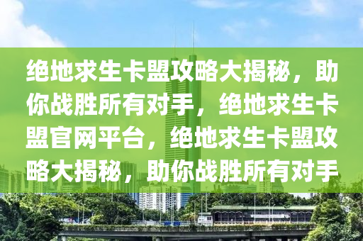 绝地求生卡盟攻略大揭秘，助你战胜所有对手，绝地求生卡盟官网平台，绝地求生卡盟攻略大揭秘，助你战胜所有对手