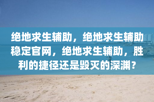 绝地求生辅助，绝地求生辅助稳定官网，绝地求生辅助，胜利的捷径还是毁灭的深渊？