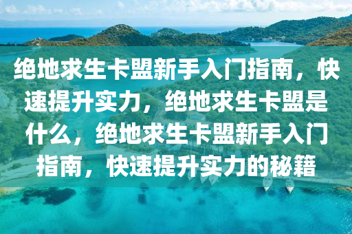 绝地求生卡盟新手入门指南，快速提升实力，绝地求生卡盟是什么，绝地求生卡盟新手入门指南，快速提升实力的秘籍