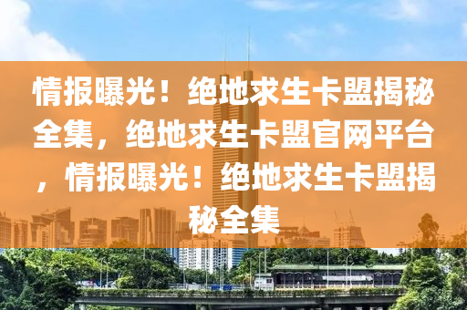 情报曝光！绝地求生卡盟揭秘全集，绝地求生卡盟官网平台，情报曝光！绝地求生卡盟揭秘全集