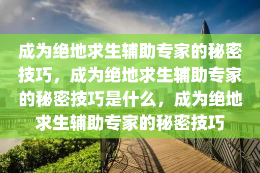 成为绝地求生辅助专家的秘密技巧，成为绝地求生辅助专家的秘密技巧是什么，成为绝地求生辅助专家的秘密技巧