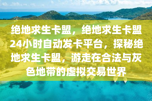 绝地求生卡盟，绝地求生卡盟24小时自动发卡平台，探秘绝地求生卡盟，游走在合法与灰色地带的虚拟交易世界