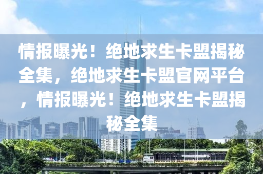 情报曝光！绝地求生卡盟揭秘全集，绝地求生卡盟官网平台，情报曝光！绝地求生卡盟揭秘全集