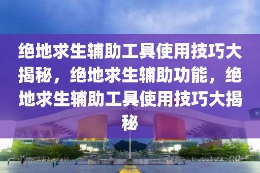绝地求生辅助工具使用技巧大揭秘，绝地求生辅助功能，绝地求生辅助工具使用技巧大揭秘