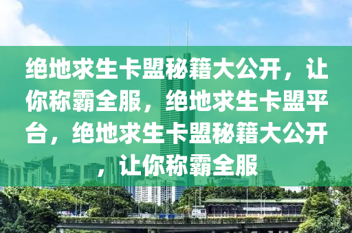 绝地求生卡盟秘籍大公开，让你称霸全服，绝地求生卡盟平台，绝地求生卡盟秘籍大公开，让你称霸全服