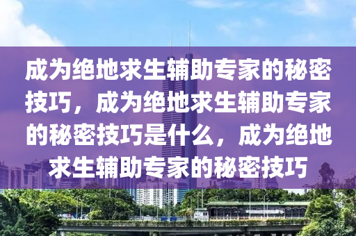 成为绝地求生辅助专家的秘密技巧，成为绝地求生辅助专家的秘密技巧是什么，成为绝地求生辅助专家的秘密技巧