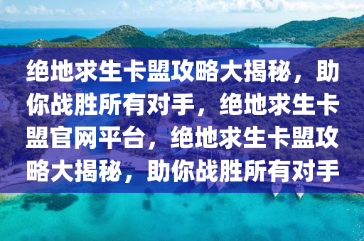 绝地求生卡盟攻略大揭秘，助你战胜所有对手，绝地求生卡盟官网平台，绝地求生卡盟攻略大揭秘，助你战胜所有对手