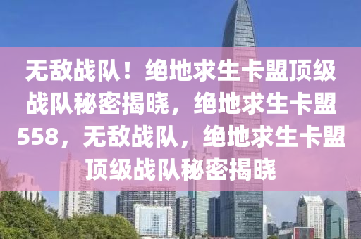 无敌战队！绝地求生卡盟顶级战队秘密揭晓，绝地求生卡盟558，无敌战队，绝地求生卡盟顶级战队秘密揭晓