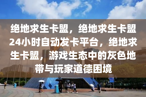 绝地求生卡盟，绝地求生卡盟24小时自动发卡平台，绝地求生卡盟，游戏生态中的灰色地带与玩家道德困境