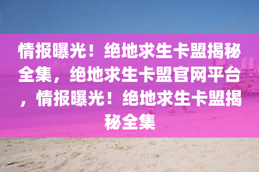 情报曝光！绝地求生卡盟揭秘全集，绝地求生卡盟官网平台，情报曝光！绝地求生卡盟揭秘全集