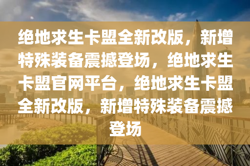绝地求生卡盟全新改版，新增特殊装备震撼登场，绝地求生卡盟官网平台，绝地求生卡盟全新改版，新增特殊装备震撼登场