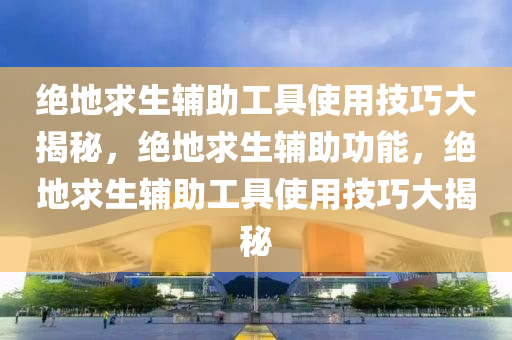 绝地求生辅助工具使用技巧大揭秘，绝地求生辅助功能，绝地求生辅助工具使用技巧大揭秘