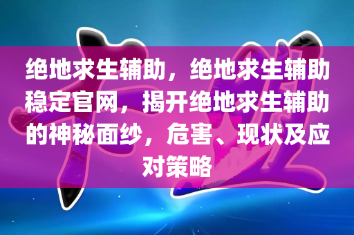 绝地求生辅助，绝地求生辅助稳定官网，揭开绝地求生辅助的神秘面纱，危害、现状及应对策略