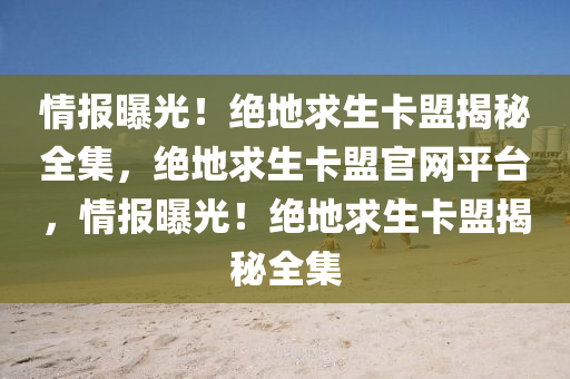 情报曝光！绝地求生卡盟揭秘全集，绝地求生卡盟官网平台，情报曝光！绝地求生卡盟揭秘全集