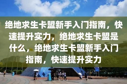 绝地求生卡盟新手入门指南，快速提升实力，绝地求生卡盟是什么，绝地求生卡盟新手入门指南，快速提升实力