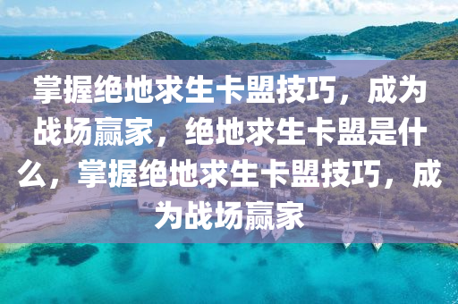 掌握绝地求生卡盟技巧，成为战场赢家，绝地求生卡盟是什么，掌握绝地求生卡盟技巧，成为战场赢家